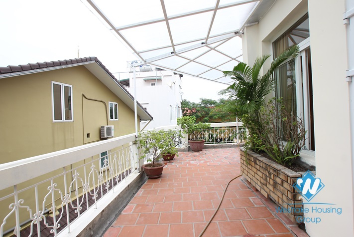 Brand new apartment with large balcony for rent in Tay Ho Street, Tay Ho, Ha Noi